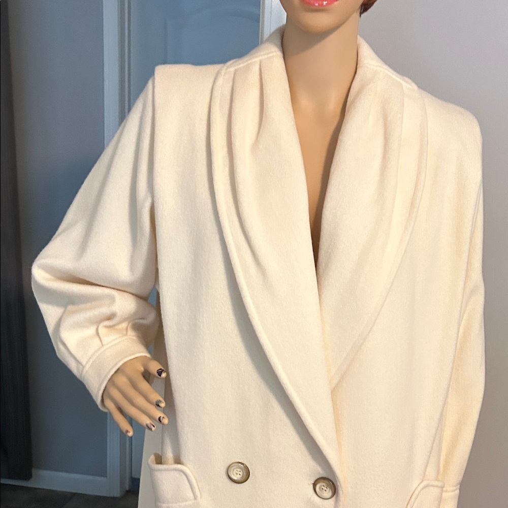 La Vogue Petite Vintage Wool Elegant Cream Women's Coat 80’s - 90’s USA🇺🇸 - Picture 2 of 10